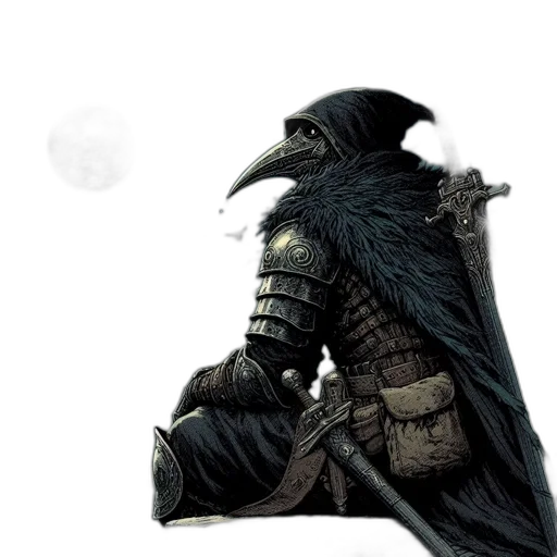 sword, dragon, mask, staff transparent PNG cut-out