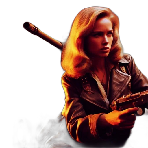 jacket, weapon, comic book art, concept art transparent PNG cut-out
