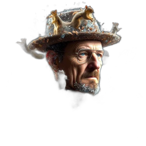hat, crown, face, staff transparent PNG cut-out