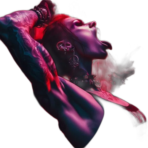 face, cyberpunk, concept art, photorealistic transparent PNG cut-out
