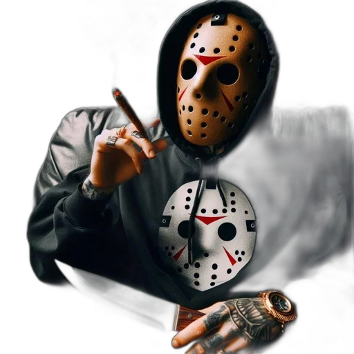 mask, jacket, face, concept art transparent PNG cut-out