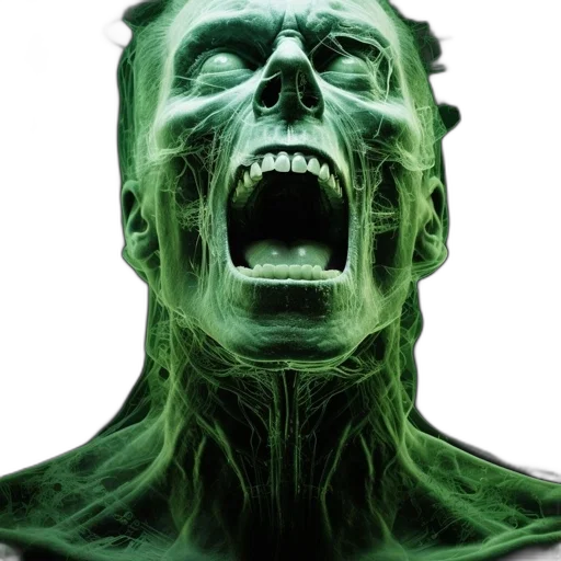 mask, face, creature, 3d render transparent PNG cut-out