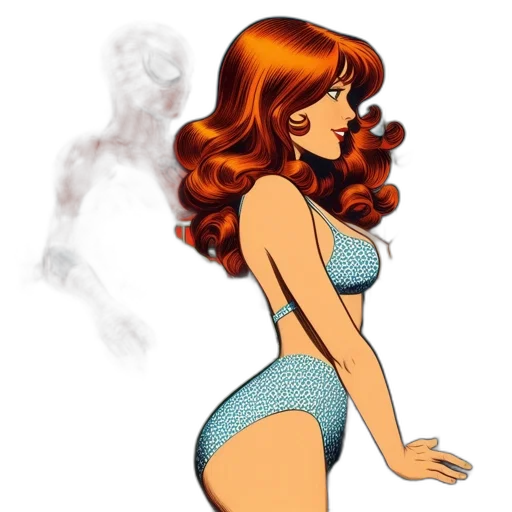 dress, comic book art, cartoon, concept art transparent PNG cut-out