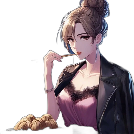 crown, jacket, dress, hair transparent PNG cut-out