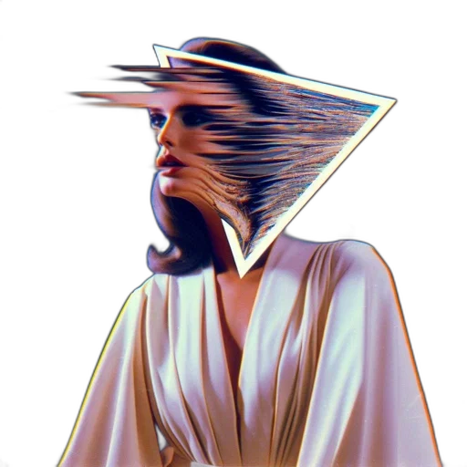 hair, staff, face, robot transparent PNG cut-out