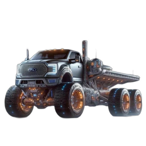 car, weapon, concept art, 3d render transparent PNG cut-out