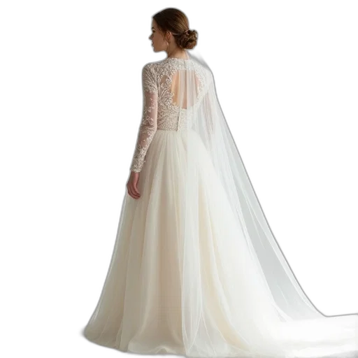 dress, woman, wearing, long transparent PNG cut-out