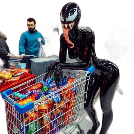 food, creature, concept art, 3d render transparent PNG cut-out