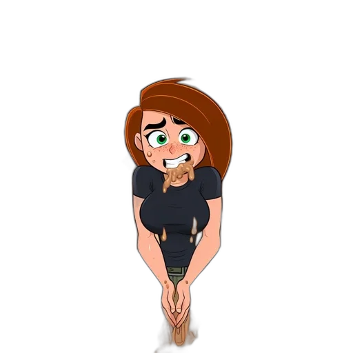 dress, staff, hair, jewelry transparent PNG cut-out