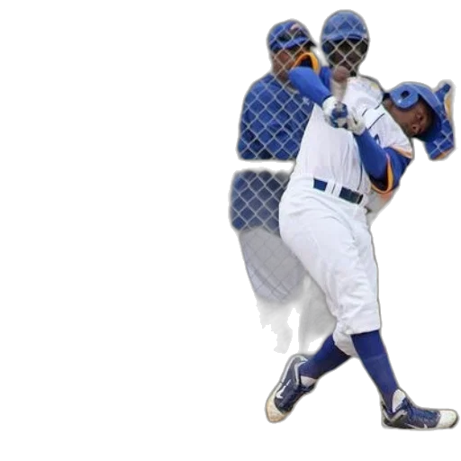 baseball, player, blue, white transparent PNG cut-out