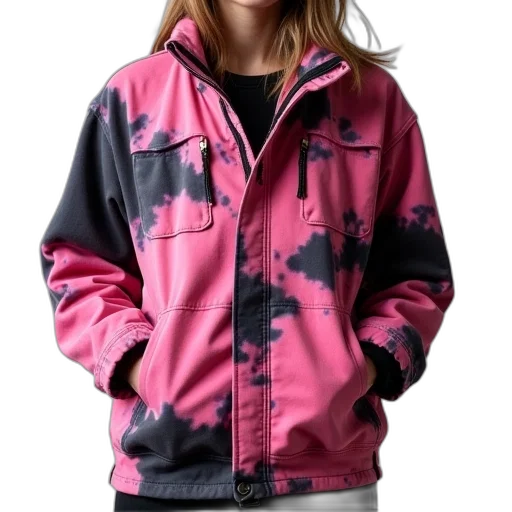 jacket, photorealistic, cyberpunk, neon transparent PNG cut-out