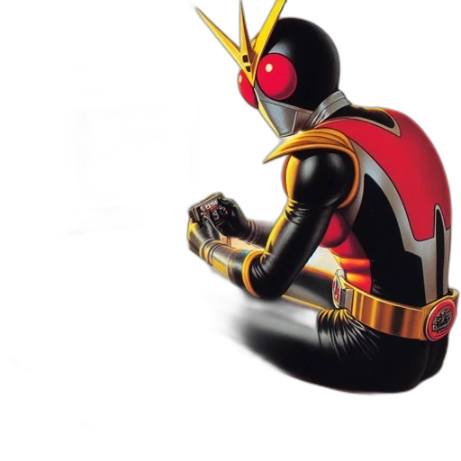 robot, mask, staff, crown transparent PNG cut-out