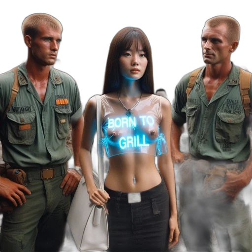 robot, cyberpunk, concept art, 3d render transparent PNG cut-out