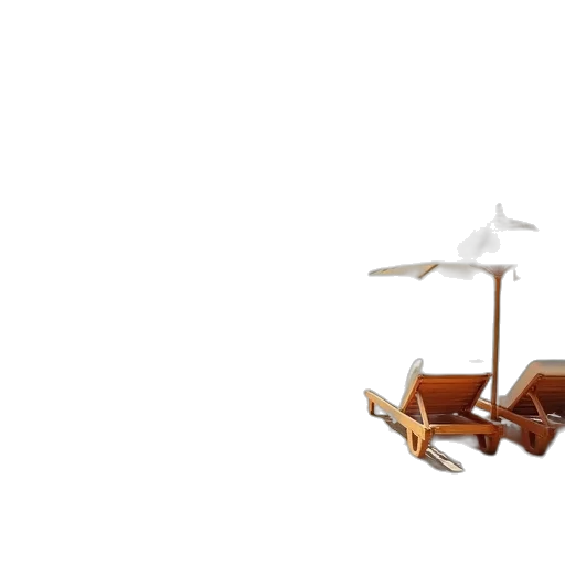 furniture, umbrella, 3d render, concept art transparent PNG cut-out