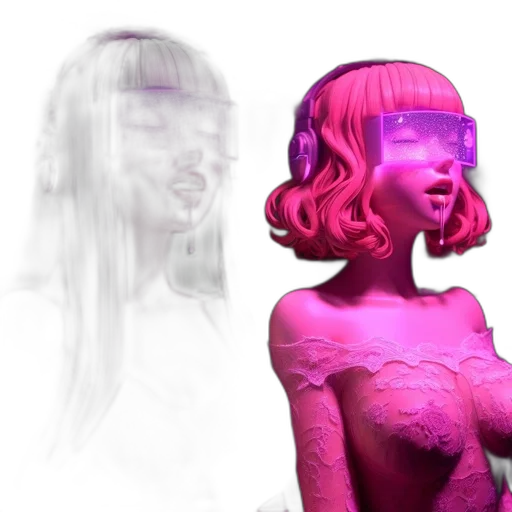 face, mask, hair, creature transparent PNG cut-out