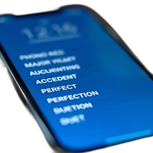 blue, close-up, smartphone, screen transparent PNG cut-out