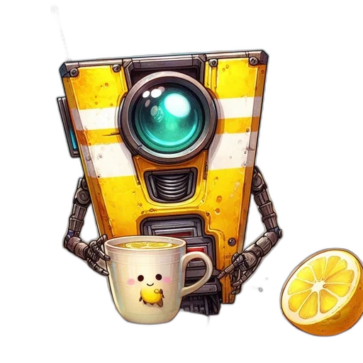 robot, food, concept art, 3d render transparent PNG cut-out