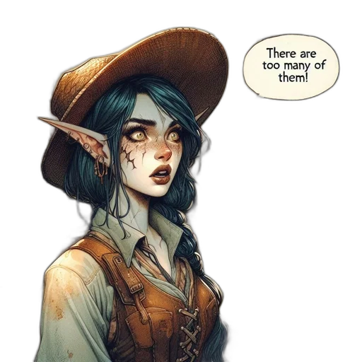 hat, staff, fantasy art, concept art transparent PNG cut-out