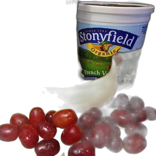 food, banana, grapes, container transparent PNG cut-out