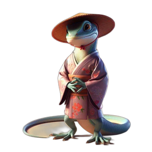 dragon, hat, staff, animal transparent PNG cut-out