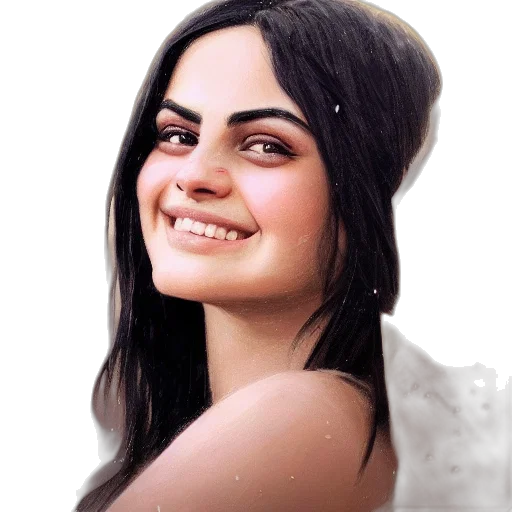 face, dress, photorealistic, watercolor transparent PNG cut-out