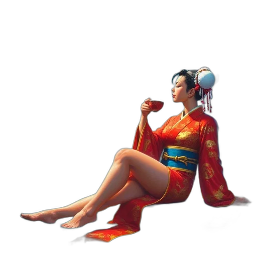 dress, jewelry, staff, concept art transparent PNG cut-out