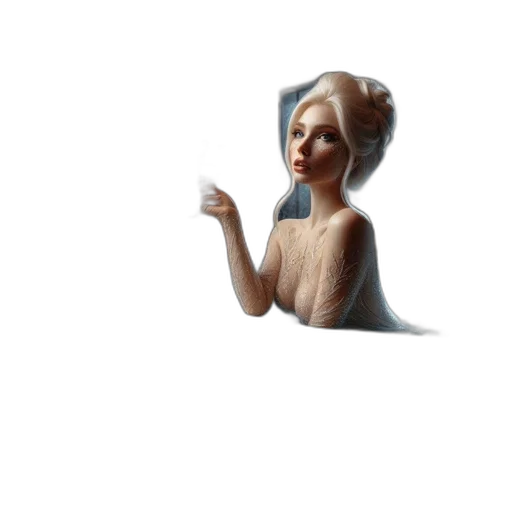 hair, creature, dress, face transparent PNG cut-out