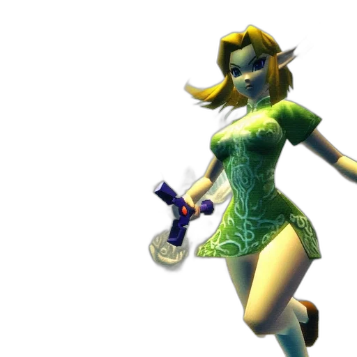 dress, 3d render, concept art, green transparent PNG cut-out