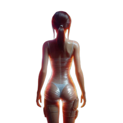 dress, robot, jacket, staff transparent PNG cut-out