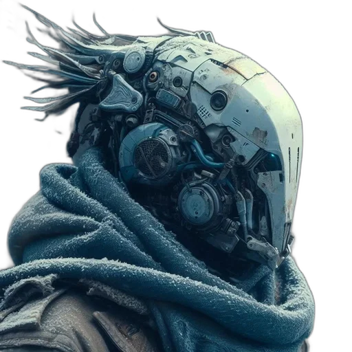 mask, robot, jacket, face transparent PNG cut-out