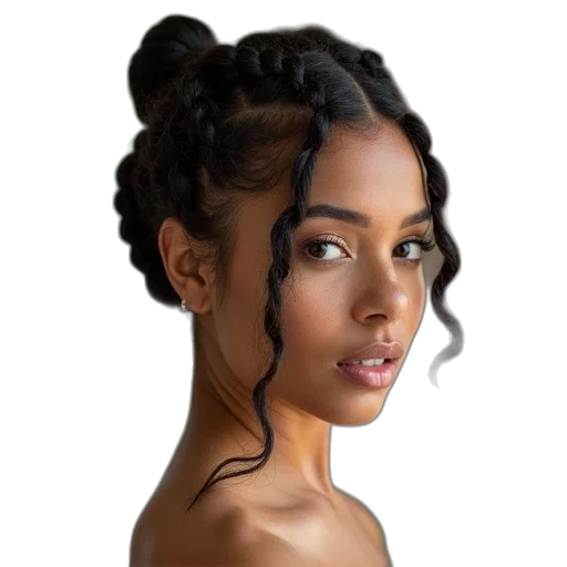 hair, jewelry, face, crown transparent PNG cut-out