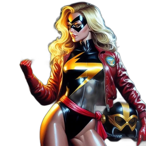 comic book art, concept art, female, superhero transparent PNG cut-out