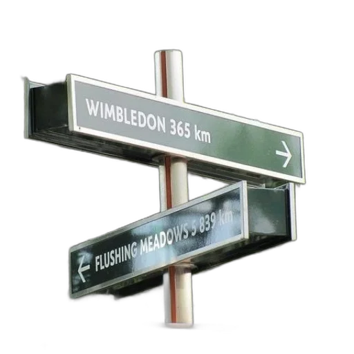 3d render, sign, pointing, wimbledon transparent PNG cut-out