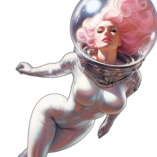 hair, creature, robot, concept art transparent PNG cut-out