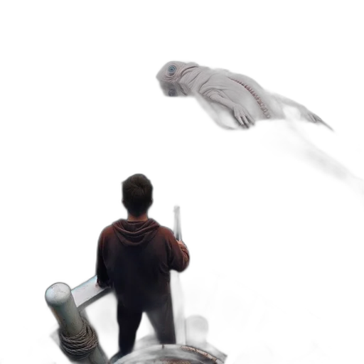 creature, robot, weapon, staff transparent PNG cut-out