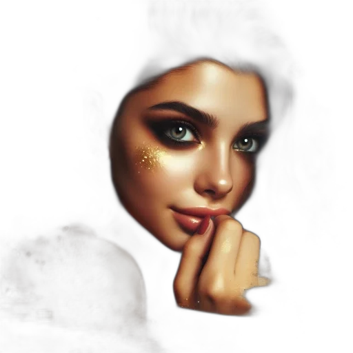 face, jewelry, photorealistic, fantasy art transparent PNG cut-out