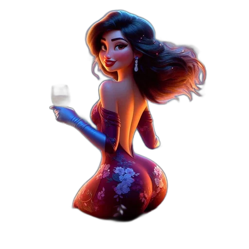 dress, concept art, fantasy art, cartoon transparent PNG cut-out