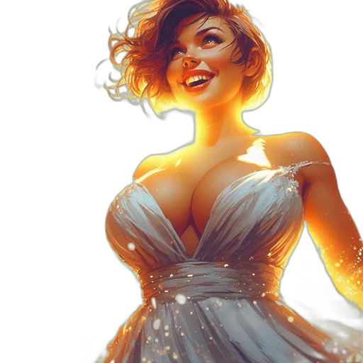 dress, comic book art, concept art, fantasy art transparent PNG cut-out