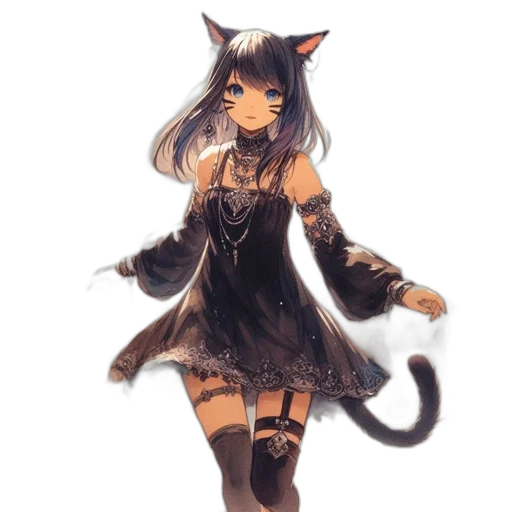 dress, staff, animal, creature transparent PNG cut-out