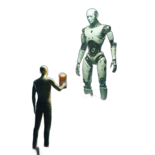 robot, weapon, mask, creature transparent PNG cut-out