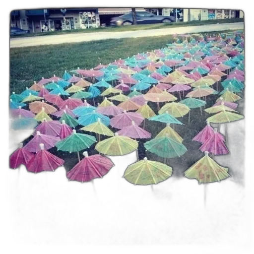 umbrella, shoes, hat, flower transparent PNG cut-out