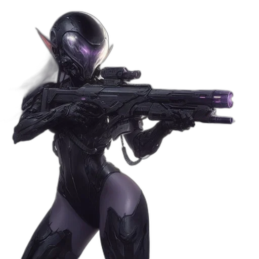 weapon, robot, concept art, cyberpunk transparent PNG cut-out