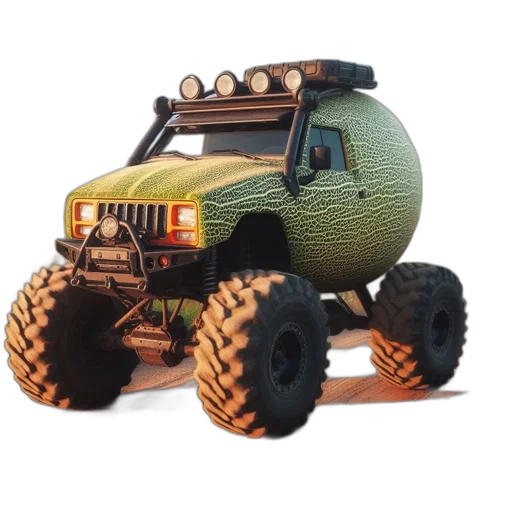 car, weapon, 3d render, photorealistic transparent PNG cut-out