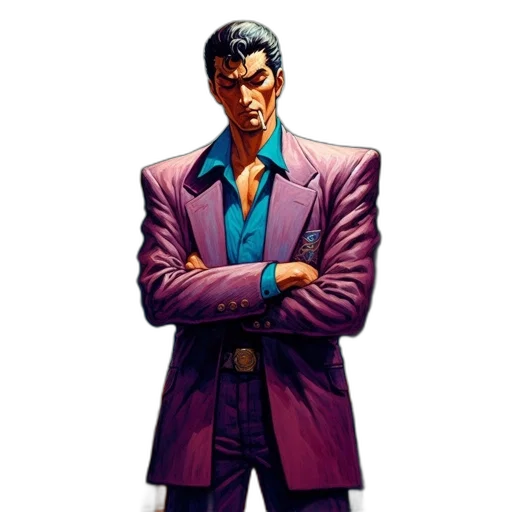 jacket, comic book art, concept art, cyberpunk transparent PNG cut-out