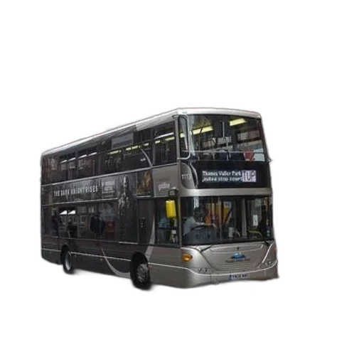 3d render, photorealistic, concept art, double-decker transparent PNG cut-out