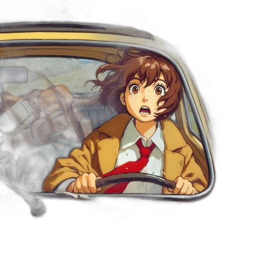 car, jacket, hat, umbrella transparent PNG cut-out