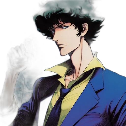 jacket, face, anime, comic book art transparent PNG cut-out