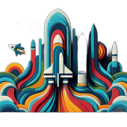 concept art, fantasy art, outer space, colorful transparent PNG cut-out