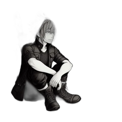 jacket, mask, staff, shoes transparent PNG cut-out