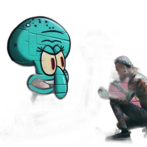 creature, jacket, hat, robot transparent PNG cut-out